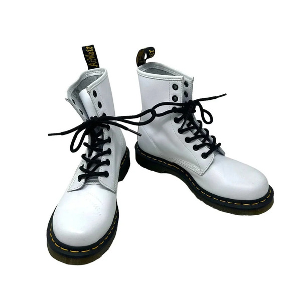 Dr. Martens 1460 Smooth Leather Lace-Up Boots White‎ Size US 7 - Picture 3 of 9